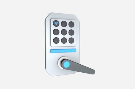 Preview: Modern Smart Door Lock 3D Illustration
