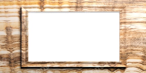 Preview: Wooden frame on wooden background. 3d illustration