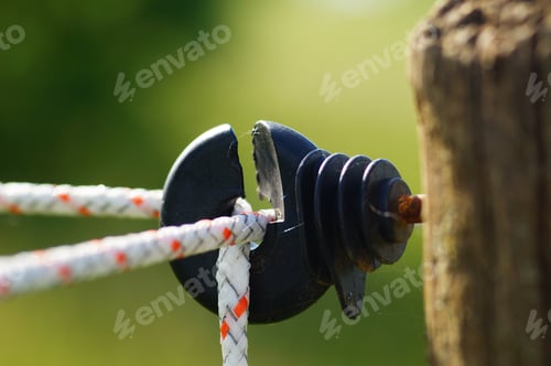 Preview: Detail of an electric fence.