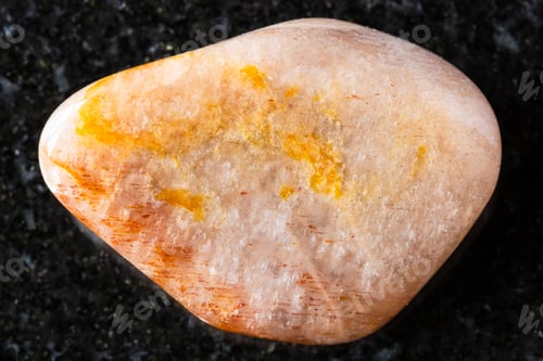 Preview: sample of polished iridescent feldspar on black