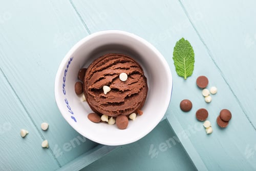 Preview: Homemade assorted ice cream in a bowl