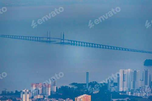 Preview: Penang cityscape, view from Penang hills
