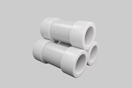 Preview: White plastic conduit pipes pack