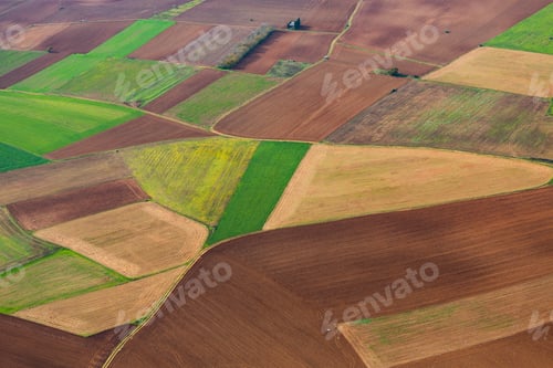 Preview: Aerial view of farming fields