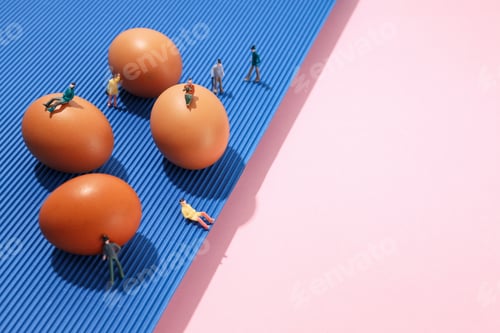 Preview: Ingredient for cooking - eggs, space for text