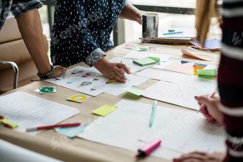Preview: Group of colleagues people brainstorming