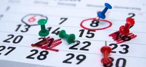 Preview: Calendar, diary with marks of significant and special dates.