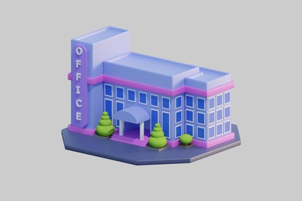Preview: Cartoon office building with trees