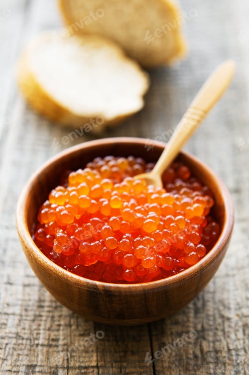 Preview: Red caviar in bowls