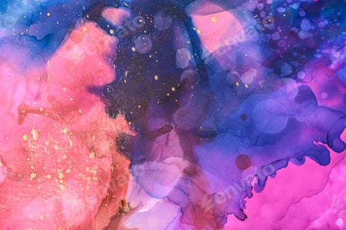 Preview: Pink, Purple, and Blue Ink Splatter Background