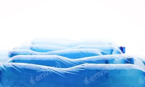 Preview: Set of empty Plastic bottles isolated on white