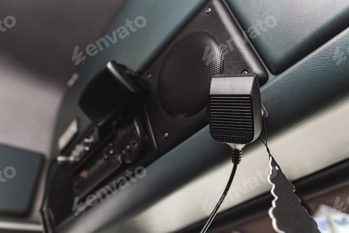 Preview: CB radio with microphone inside the truck
