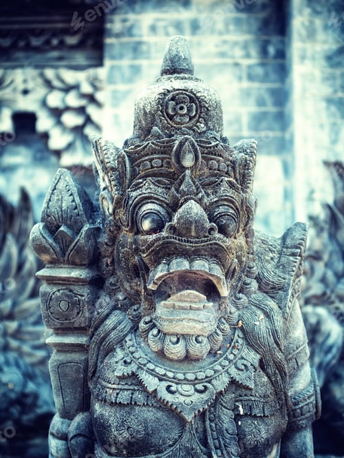 Preview: Ancient Balinese statue at the temple