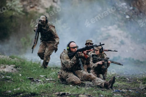 Preview: Ukrainian armed forces practicing on a military training ground
