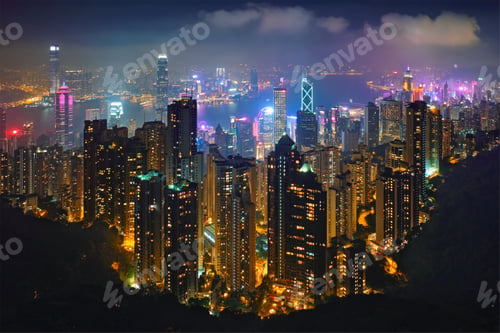 Preview: Hong Kong skyscrapers skyline cityscape view