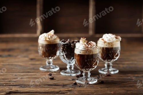 Preview: coffee cocktail with whipped cream