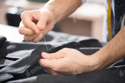 Preview: Tailor Sewing Close up