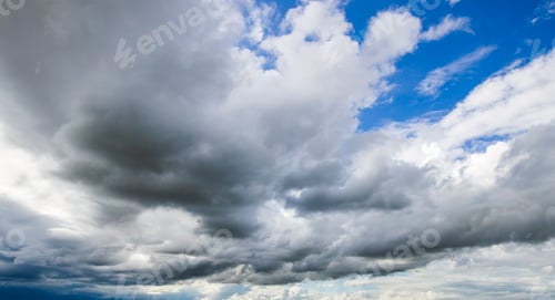 Preview: beautiful sky with clouds background, Sky with clouds weather nature cloud blue