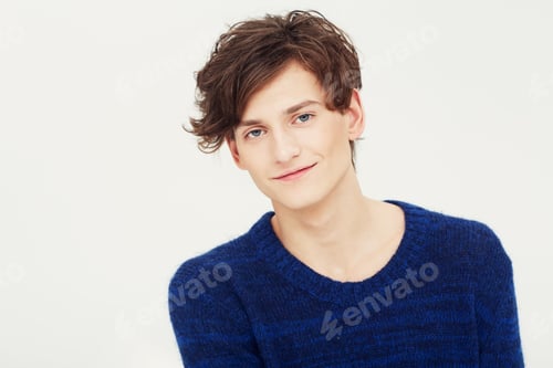 Preview: Hes got that fresh-faced look. Portrait of a fresh-faced young man smiling at you in studio.