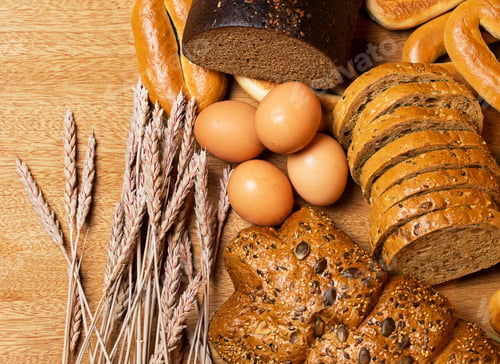 Preview: Cooking. Delicious bread made from good wheat