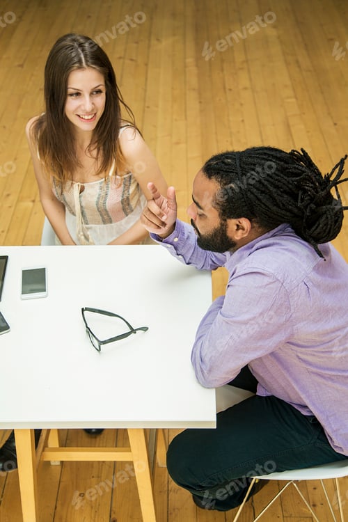 Preview: Young multiracial people in the office