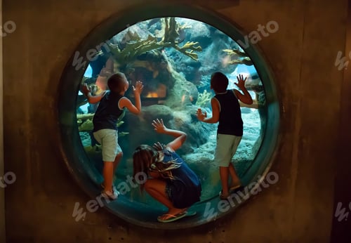 Preview: Kids looking in aquarium window