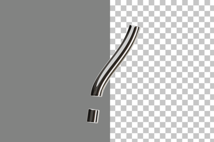 Preview: Chrome Exclamation 3D Icon