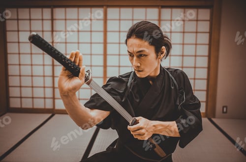 Preview: Samurai training in a traditional dojo, in Tokyo