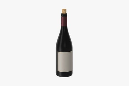Preview: Open Pinot Noir Wine Bottle with Cork