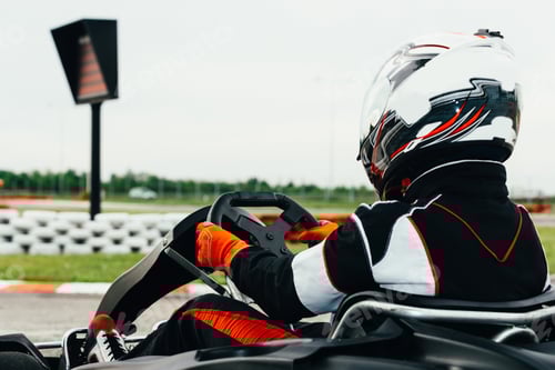 Preview: Woman driving go-cart