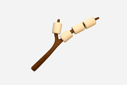 Preview: Marshmallow on Stick Eco 3D Illustration