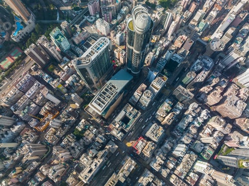 Preview: Top down view of Hong Kong city