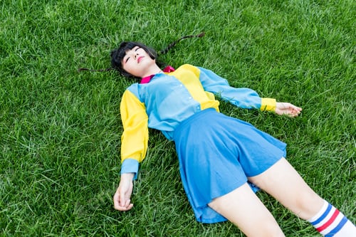 Preview: Young asiatic woman outdoor