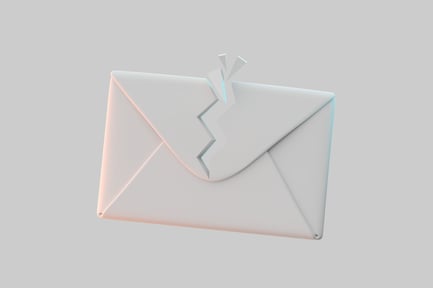 Preview: Broken white paper envelope object