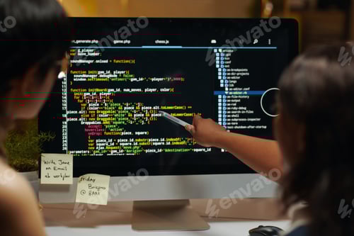 Preview: Developers Pointing at Programming Code