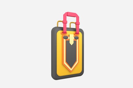Preview: Luggage Tag 3D Illustration