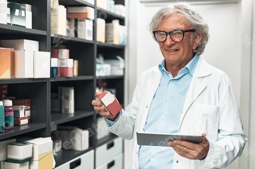 Preview: Senior Pharmacist Organizing Pharmacy Inventory