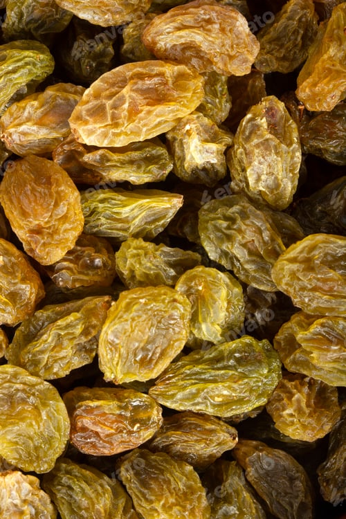 Preview: Dried yellow grapes. Healthy eating.