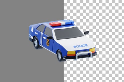 Preview: Police Car 3D Icon