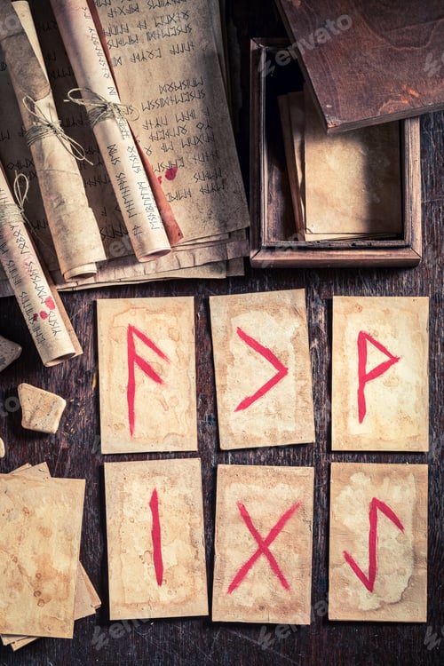Preview: Unique runic divination by cards based on futhark alphabet