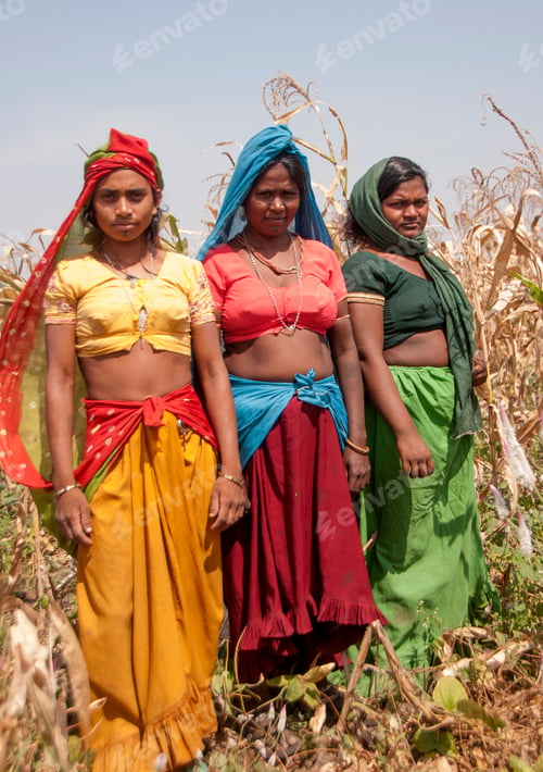 Preview: Portrait of Indigenous bhill woman, India.