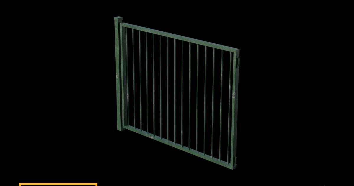 Kitbash: City Streets - Fence B 3D, Incl. city & fence - Envato