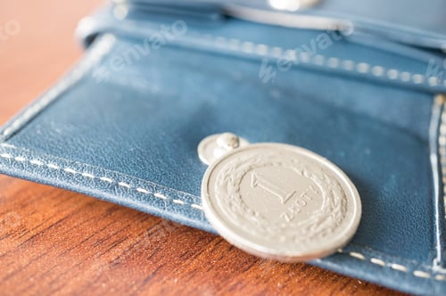 Preview: Open wallet and a Polish coin on the table