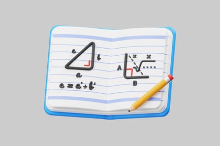 Preview: Geometry notebook with pencil prop