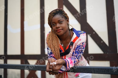 Preview: Young African American woman posing