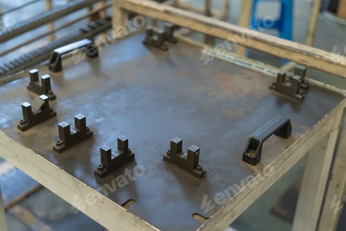 Preview: Car seat steel structure manufacturing factory with equipment machine engine industrial production