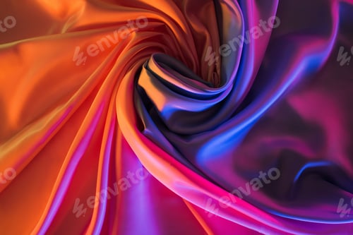 Preview: shiny pink and orange silk fabric background