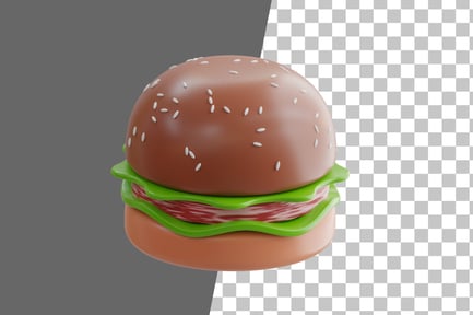 Preview: Burger 3D Icon