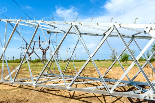 Preview: Installation of column for high-voltage electricity line