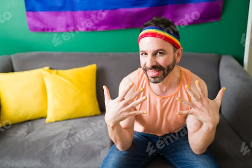 Preview: Portrait of a cheerful gay man